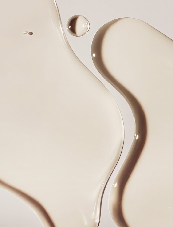 Cream liquid droplets